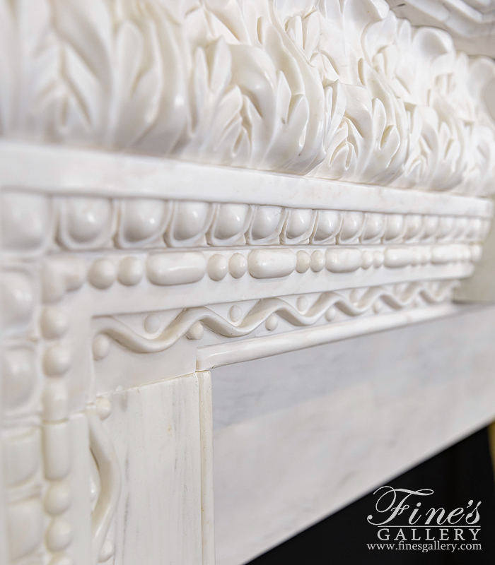 Marble Fireplaces  - Classic Neoclassical Statuary Mantel  - MFP-1988